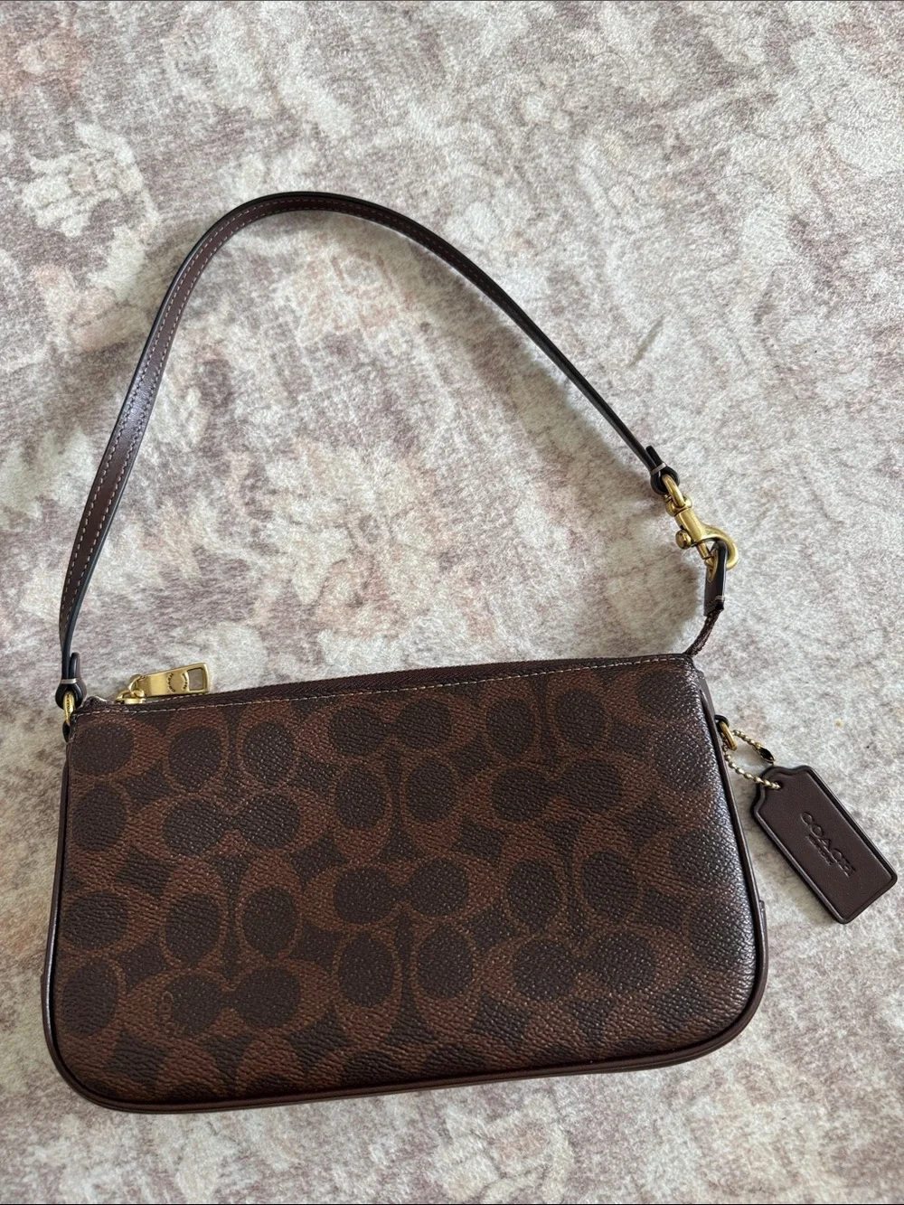 Coach Plaza Bag in Signature Canvas + Dust Bag + Charm
